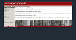 Desktop Screenshot of birchwoodholdings.com